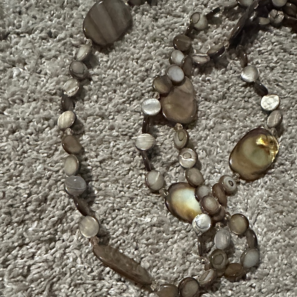 Stained Shell Long Necklace - Picture 2 of 4